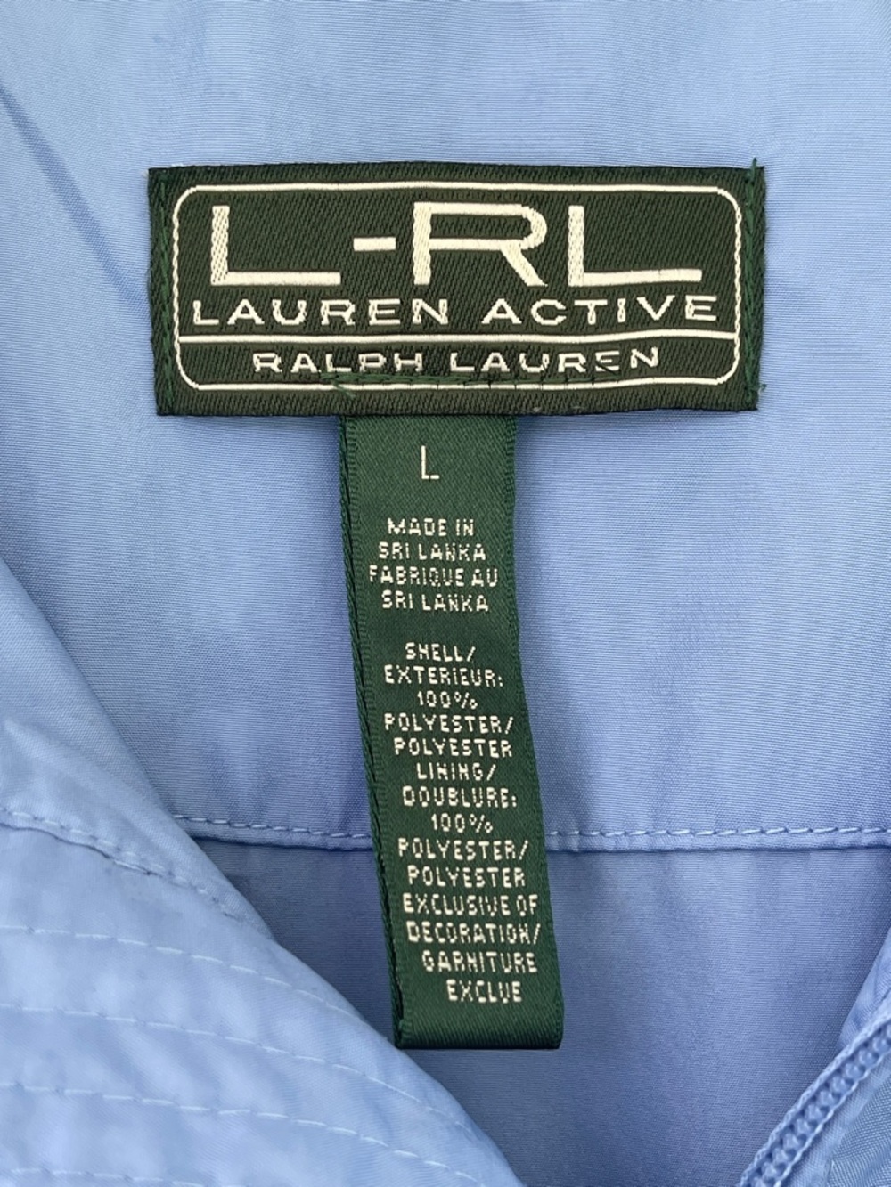 Lauren-Ralph Lauren Active Light Weight Blue Jacket Size Large - Picture 6 of 10